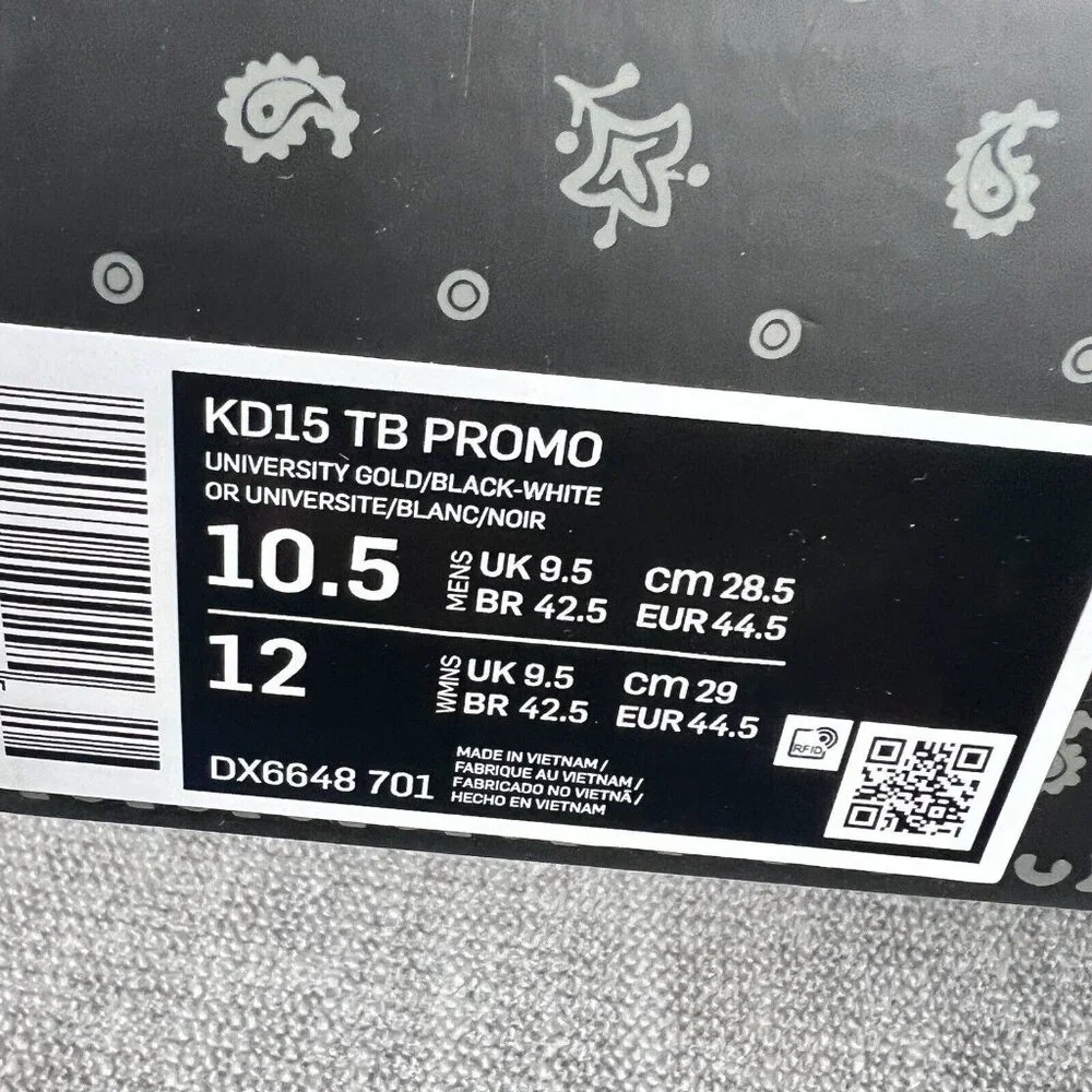 Nike KD 15 Kevin Durant Team Basketball Shoes DX6648 701 University Gold Sz 10.5 - Picture 11 of 11